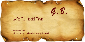 Gál Bánk névjegykártya
